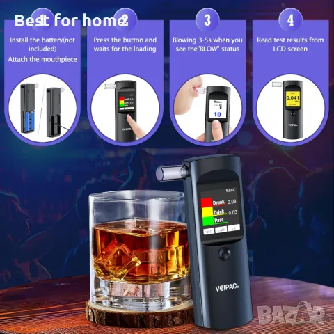 VEIPAO Професионален, преносим дрегер с 11 мундщука  и цифров  екран, снимка 4 - Друга електроника - 50301646