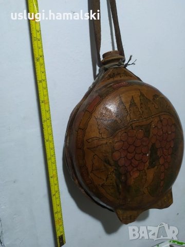 Стара дървена бъклица 1947, снимка 11 - Антикварни и старинни предмети - 52694088