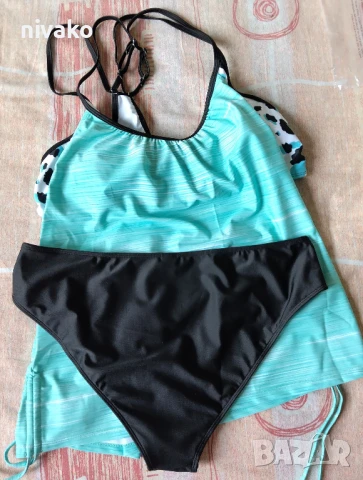 Продавам нов дамски бански костюм Tankini от две части, размер XXL, снимка 9 - Бански костюми - 51201955