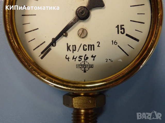 манометър FORSTER Manometer 0-15Bar , снимка 5 - Резервни части за машини - 37730855