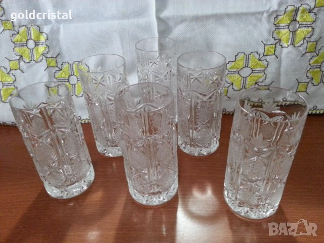 Кристални чаши за вода уиски вино ракия , снимка 9 - Антикварни и старинни предмети - 40462725