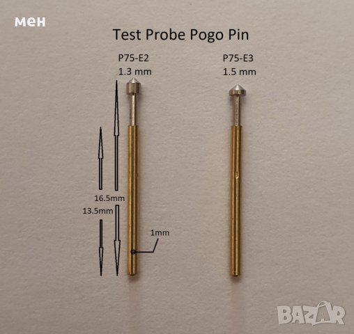  Pogo Pin P75-A2,B1,E2,E3,J1, снимка 2 - Друга електроника - 32386200