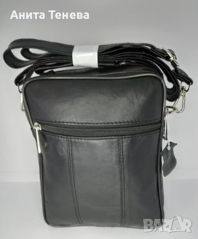 Естествена кожа чанта с много прегради, снимка 5 - Чанти - 37019101