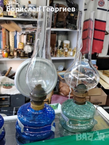 Стара газена лампа три броя, снимка 3 - Антикварни и старинни предмети - 51735349