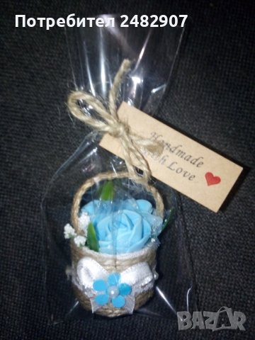 Ръчно изработени мини кошнички с цветя, снимка 9 - Декорация за дома - 38468109
