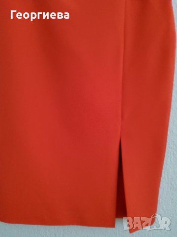 Стилна пола в цвят мандарина, снимка 4 - Поли - 37889241
