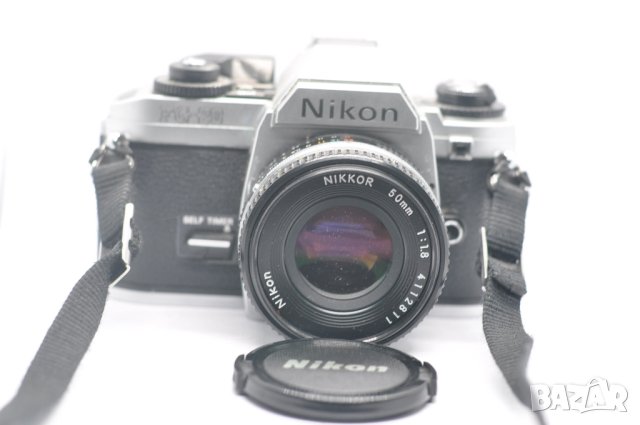 Фотоапарат Nikon FG-20 с обектив Nikkor 50mm f/1.8, снимка 4 - Фотоапарати - 43104294
