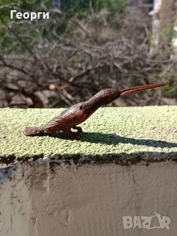 Красива бронзова птичка, снимка 4 - Антикварни и старинни предмети - 50092447