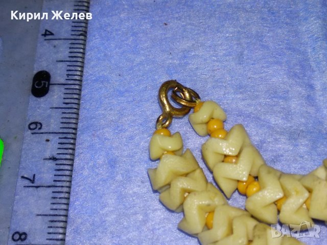 СТАР РЪЧНО НИЗАН РЕТРО ГЕРДАН с МЪНИСТА и ПОЗЛАТЕНА БРОНЗОВА ЗАКОПЧАЛКА 27020, снимка 15 - Антикварни и старинни предмети - 40689907