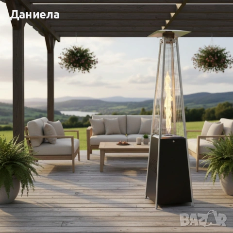 Газов отоплител-чадър 13 kW, 227 см – външен газов отоплител, снимка 2 - Други стоки за дома - 53094752