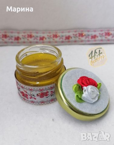 Малки бурканчета с мед, етно мотиви с бял фон. , снимка 4 - Други - 37500405