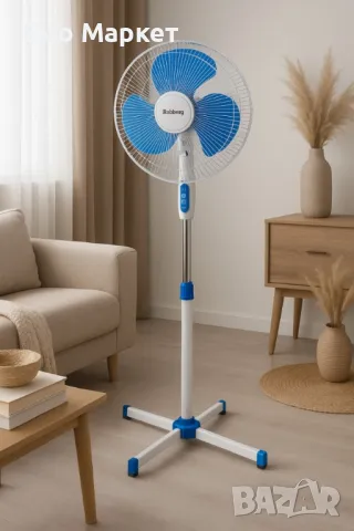 Вентилатор Rosberg, 40W, 40см., бял/сив или бял/син, снимка 3 - Вентилатори - 50011041
