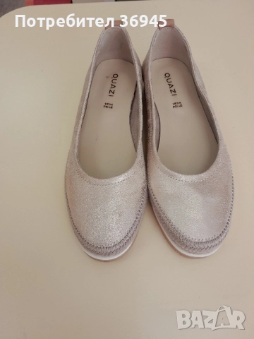 Vera Pelle,нови, златисти, н.37, ест. кожа.+ nодарък, снимка 1