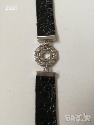 Гривна с кожа , сребро 925 , снимка 2 - Гривни - 38295364