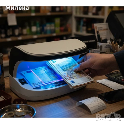 Детектор за фалшиви банкноти с UV LED светлина и акумулаторна батерия, снимка 2 - Друга електроника - 53186174