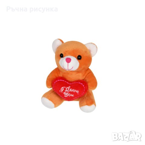 Плюшено меченце със сърце "I love you", снимка 1 - Декорация за дома - 43971843