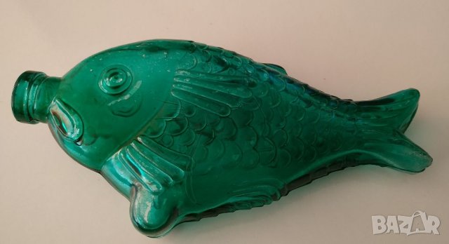 Стъклена бутилка Риба, снимка 4 - Антикварни и старинни предмети - 32736886
