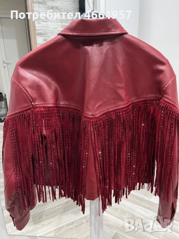 Дамско кожено яке , снимка 2 - Якета - 52554228