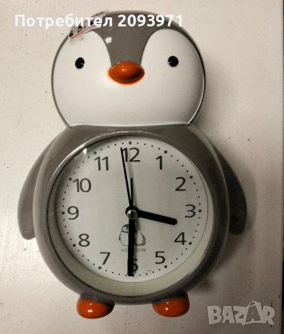 детски будилник (може и за стена)под формата на пингвин