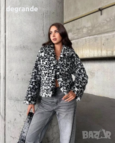НАМАЛЕНО Дамско Палто в Леопардов Принт , снимка 2 - Якета - 52860636