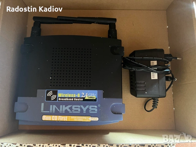 Рутер Linksys Wireless-G 2,4 GHz, снимка 2 - Друга електроника - 53579259