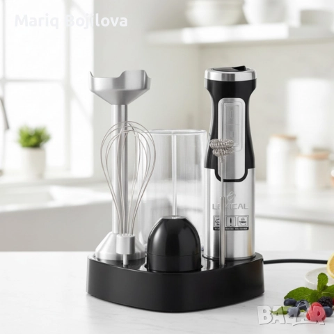 Мощен ръчен блендер Lexical-LHB-1666 6-в-1: Пасиране, разбиване и повече с 800W мощност, снимка 5 - Блендери - 52880847