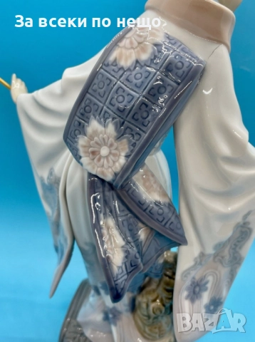 Lladro Spain  Japanese Geisha “Teruko” w/ Folded Parasol  “Гейшата” Код P1697, снимка 15 - Декорация за дома - 52960364