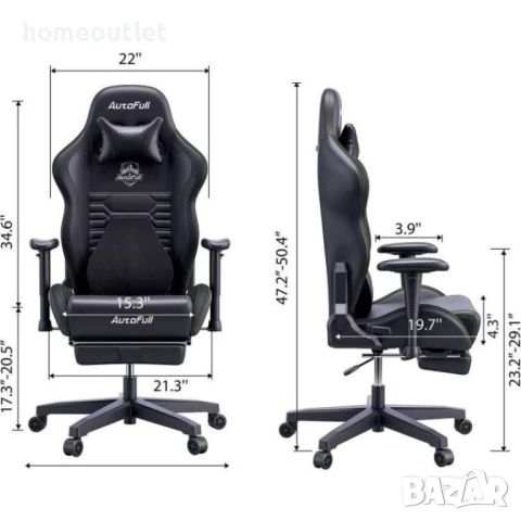 РАЗПРОДАЖБА Геймърски стол / офис стол  R016-AUTOFULL AF083DPJA, снимка 5 - Столове - 50680702