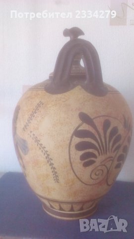 Глинена ръчно изработена и рисувана делва., снимка 4 - Вази - 33486153