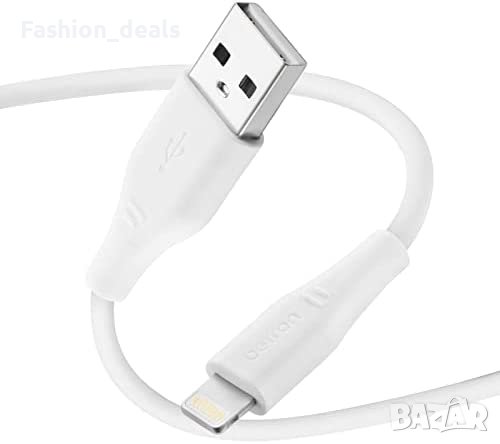 Нов кабел за зарядно устройство iPhone телефон Айфон 1 метър бял, снимка 3 - Аксесоари за Apple - 40647642
