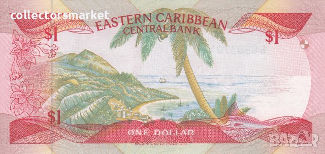 1 долар 1985-88, Източно Карибски Щати(Сейнт Винсент), снимка 2 - Нумизматика и бонистика - 38362967