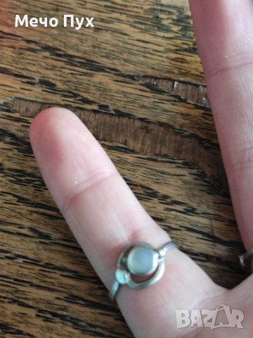 Сребърен пръстен със седеф (93), снимка 7 - Пръстени - 39562569