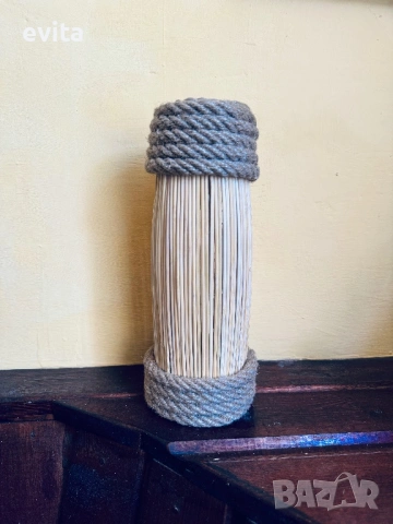 🌿 Колоритни арт вази – стъкло и дърво с характер, снимка 5 - Вази - 35788090