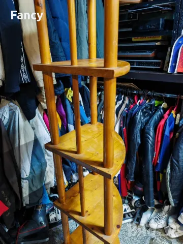 Ъглова етажерка, чам 170 см, снимка 12 - Етажерки - 49199657