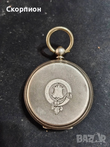 Швейцарски СРЕБЪРЕН джобен часовник 1900г. с ключе - 10 РУБИНА ПРОМОЦИЯ, снимка 14 - Джобни - 50419600