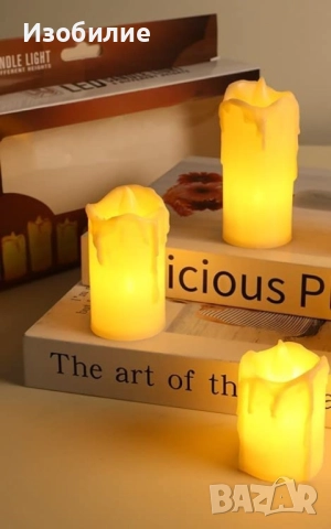 Комплект от 5 бездимни, безпламъчни, работещи с батерии LED чаени свещи Diya за декорация., снимка 5 - Декорация за дома - 52385974