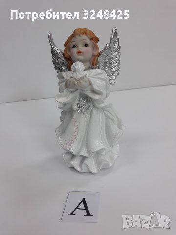 Ангел изправен с гълъбче- Модел А, снимка 2 - Статуетки - 37925837