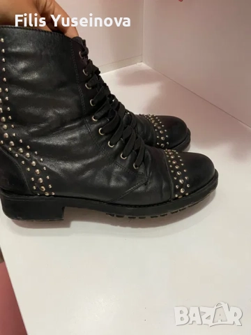 Боти от естествена кожа, снимка 2 - Дамски боти - 52436280