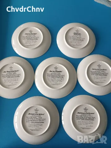 7бр Seltmann/ЗЕЛТМАН Бавария немска колекционерска декоративна порцеланова чиния-картина/пейзажи, снимка 9 - Вази - 48853195