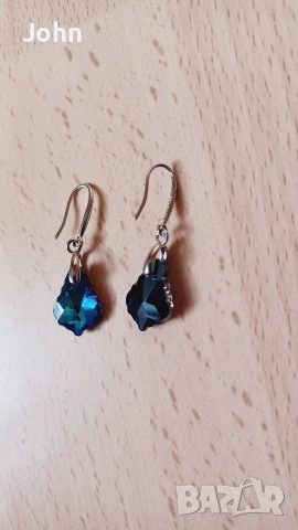 Сребърни Обеци от Англия, снимка 8 - Обеци - 52732360