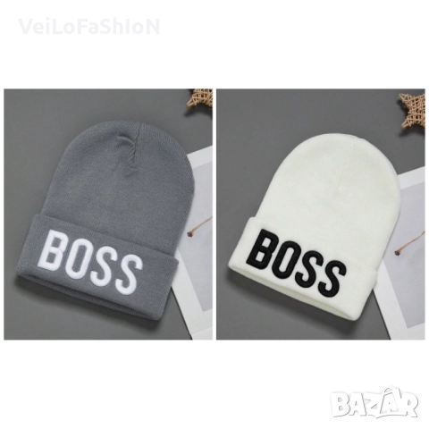 Нова зимна шапка с бродерия BOSS, Унисекс