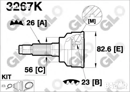 GLO 3267K,VKJA 5129,G02325500,Каре полуос външно MAZDA 626 GD - 1.6,1.8 87-, снимка 2 - Части - 47725060