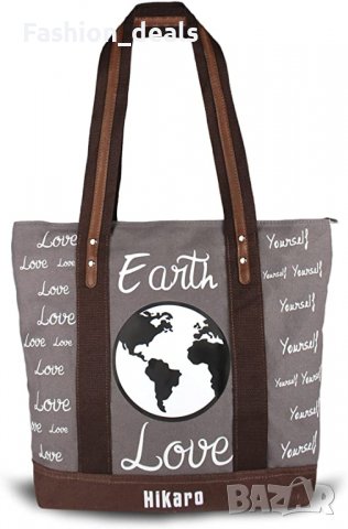 Нова Дамска чанта платнена голяма ежедневна през рамо за пазар спорт