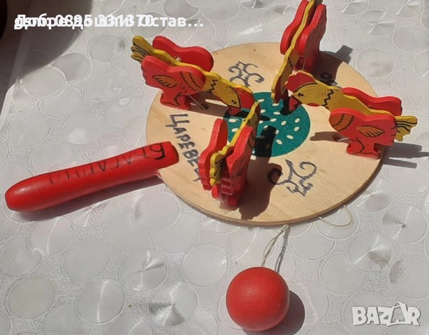 Механични играчки: стара механична играчка, с зайци, кълвящи дървени пиленца, мечета, снимка 8 - Антикварни и старинни предмети - 48649640