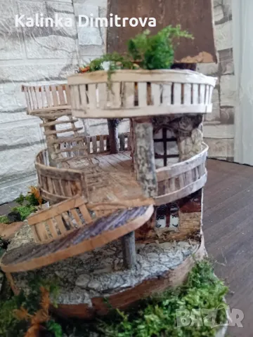 Къщата с цветята-ръчно изработена декорация., снимка 7 - Декорация за дома - 48108250