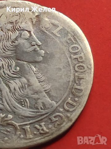 Сребърна монета 15 кройцера 1686г. Леополд първи Кремниц Унгария 29773, снимка 3 - Нумизматика и бонистика - 42984847