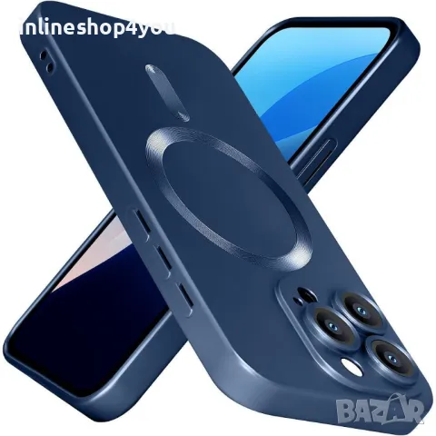 Матов Силиконов MAGSAFE Кейс за Apple iPhone 16 Pro /  Max със защита на камерите, снимка 2 - Калъфи, кейсове - 47263169