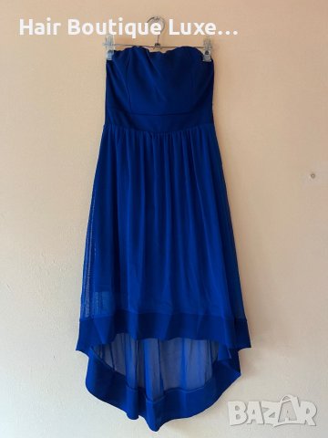 Турско синя рокля без презрамки 💙, снимка 9 - Рокли - 44016855