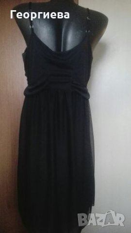НОВА, с етикет черна рокля с тюл 👗🍀 L р-р👗🍀 арт.275, снимка 3 - Рокли - 27318397