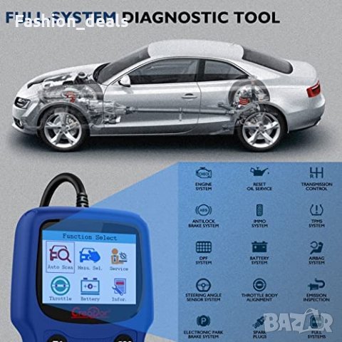 Нов Мултисистемен инструмент за сканиране с регистрация на батерия OBDII скенер , снимка 4 - Друга електроника - 40708411
